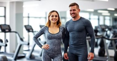 женщина и мужчина в термобелье