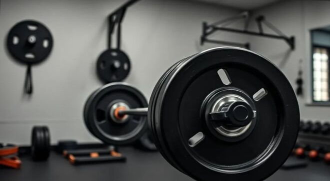 штанга в комнате